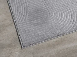 Alfombra Rio ala estar antideslizante arco, Gris, 80 x 150 cm