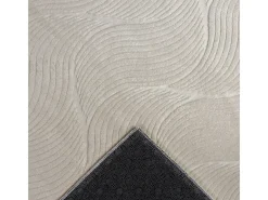 Alfombra Rio ala estar antideslizante 3D, Crema, 160 x 220 cm