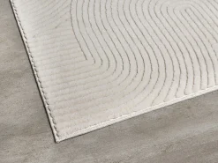 Alfombra Rio ala estar antideslizante arco, Crema, 80 x 150 cm