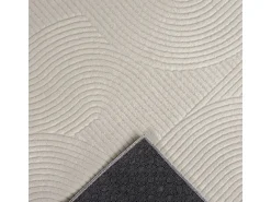 Alfombra Rio ala estar antideslizante arco, Crema, 80 x 150 cm