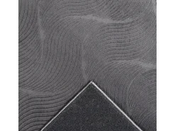 Alfombra Rio ala estar antideslizante 3D, Antracita, 80 x 300 cm