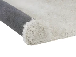 Alfombra shaggy de pelo largo de microfibra - 120 x 170 cm - Blanco - HARVEY