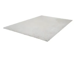 Alfombra shaggy de pelo largo de microfibra - 120 x 170 cm - Blanco - HARVEY