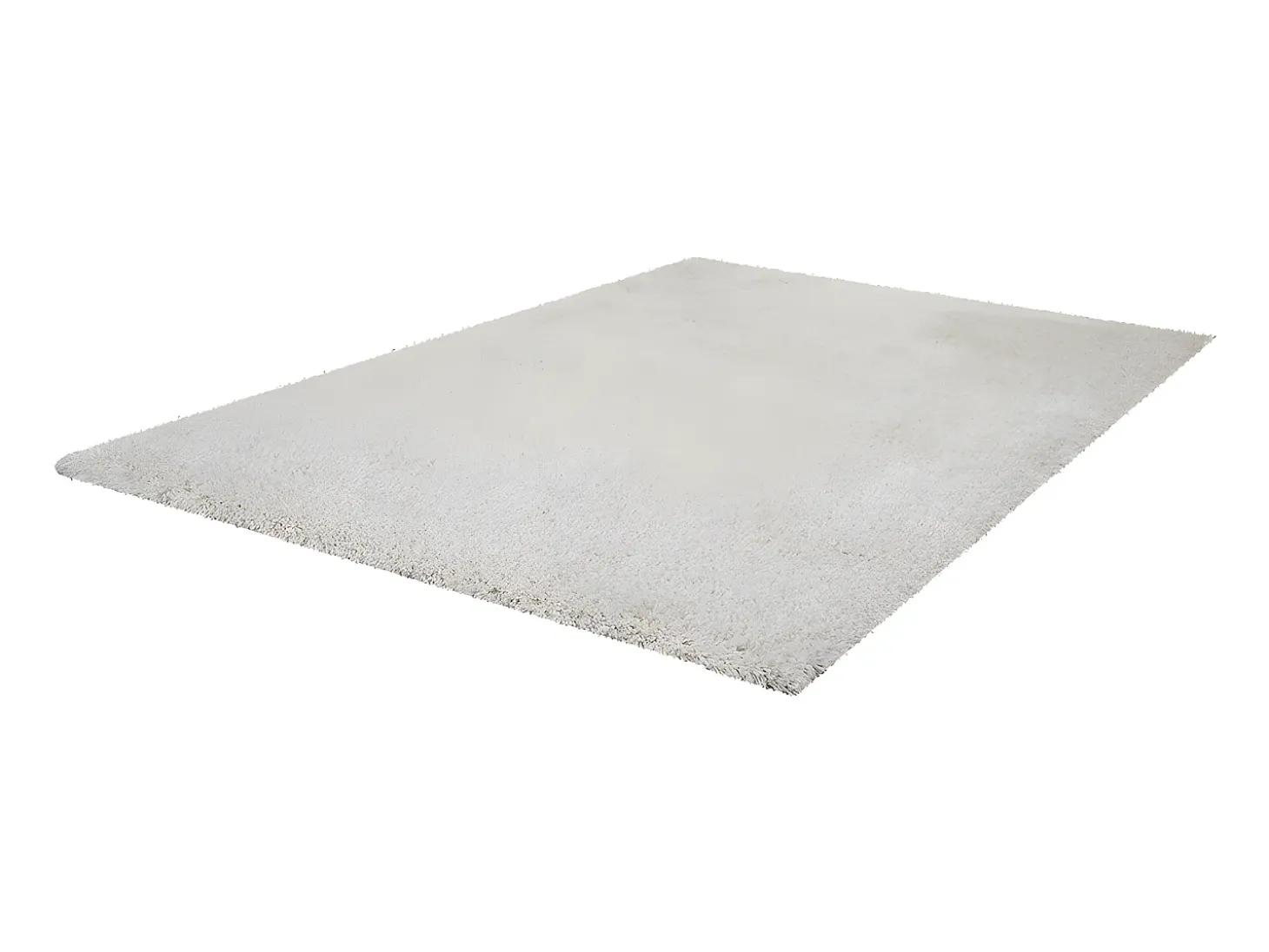 Alfombra shaggy de pelo largo de microfibra - 120 x 170 cm - Blanco - HARVEY
