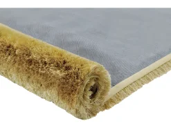 Alfombra shaggy de pelo largo - Dorada - 160 x 230 cm - poliéster - GLITTER
