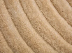 Alfombra shaggy de pelo largo en relieve, 160 x 230 cm, Beige oscuro, MERISA