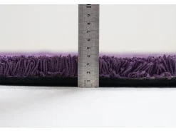 Alfombra Shaggy tejida a mano 140x140 cm Morado Cozy