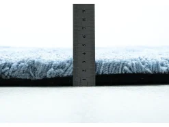 Alfombra Shaggy tejida a mano 140x140 cm Azul claro Cozy