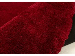 Alfombra Shaggy tejida a mano 135x200 cm Rojo Cozy