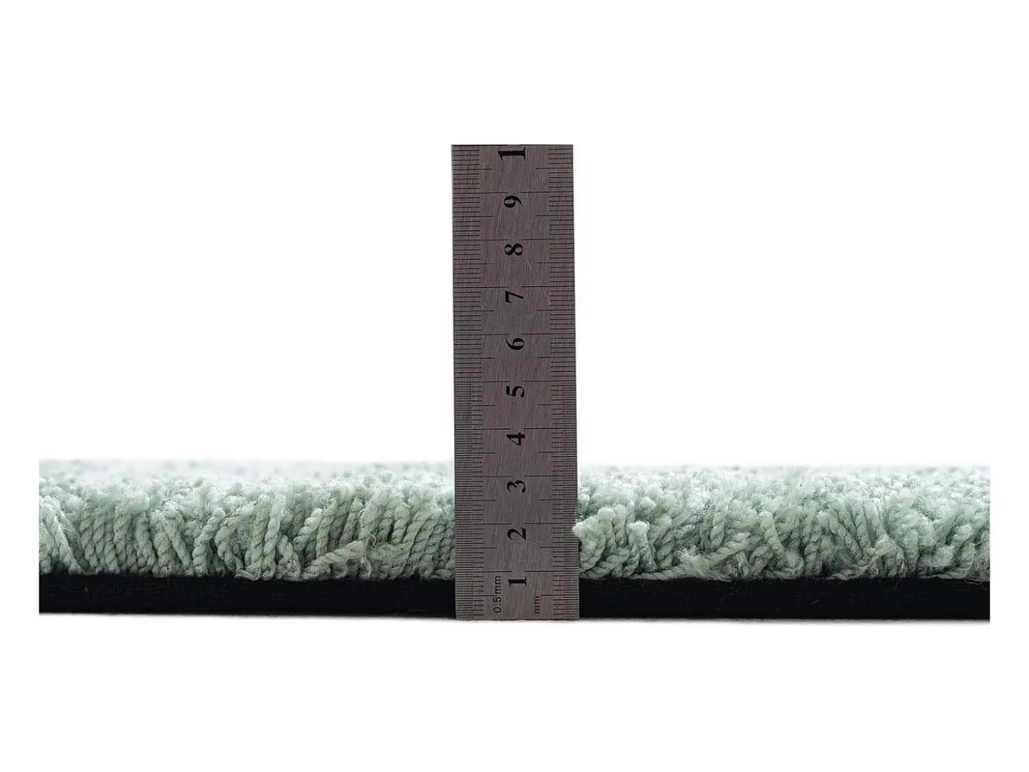 Alfombra Shaggy tejida a mano 80x120 cm Menta Cozy