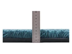 Alfombra Shaggy tejida a mano 50x80 cm Petróleo Cozy