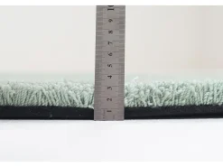 Alfombra Shaggy tejida a mano 190x190 cm Menta Cozy