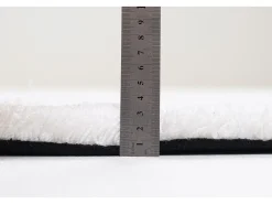 Alfombra Shaggy tejida a mano 190x190 cm Blanco Cozy