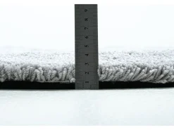 Alfombra Shaggy tejida a mano 100x100 cm Gris Cozy