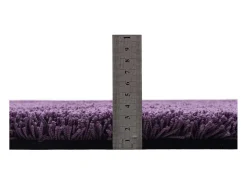 Alfombra Shaggy tejida a mano 50x80 cm Morado Cozy
