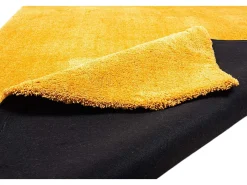 Alfombra Shaggy tejida a mano 50x80 cm Oro Cozy