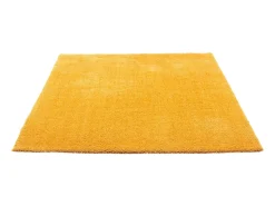 Alfombra Shaggy tejida a mano 65x135 cm Oro Cozy