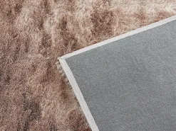 Alfombra shaggy ultra suave de poliester color topo 200x290 cm DOLCE