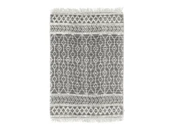 Alfombra tejida a mano con diseño étnico 160x230 cm Gris Colored Macrame
