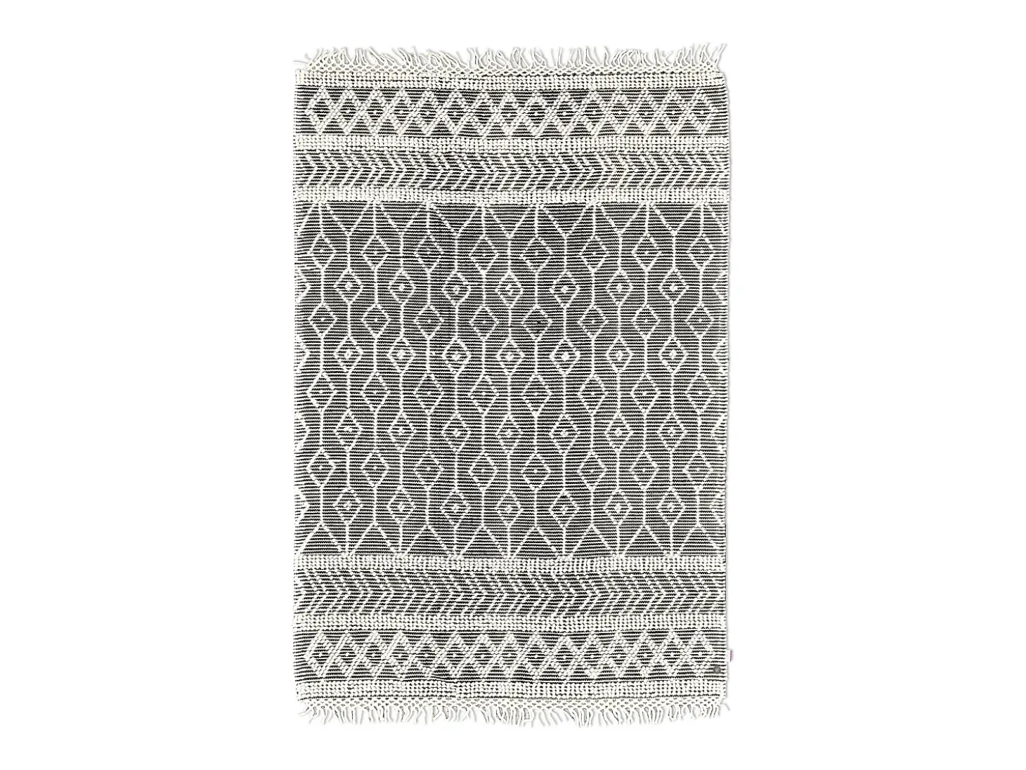 Alfombra tejida a mano con diseño étnico 160x230 cm Gris Colored Macrame