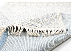 Alfombra tejida a mano con diseño étnico 160x230 cm Azul Colored Macrame