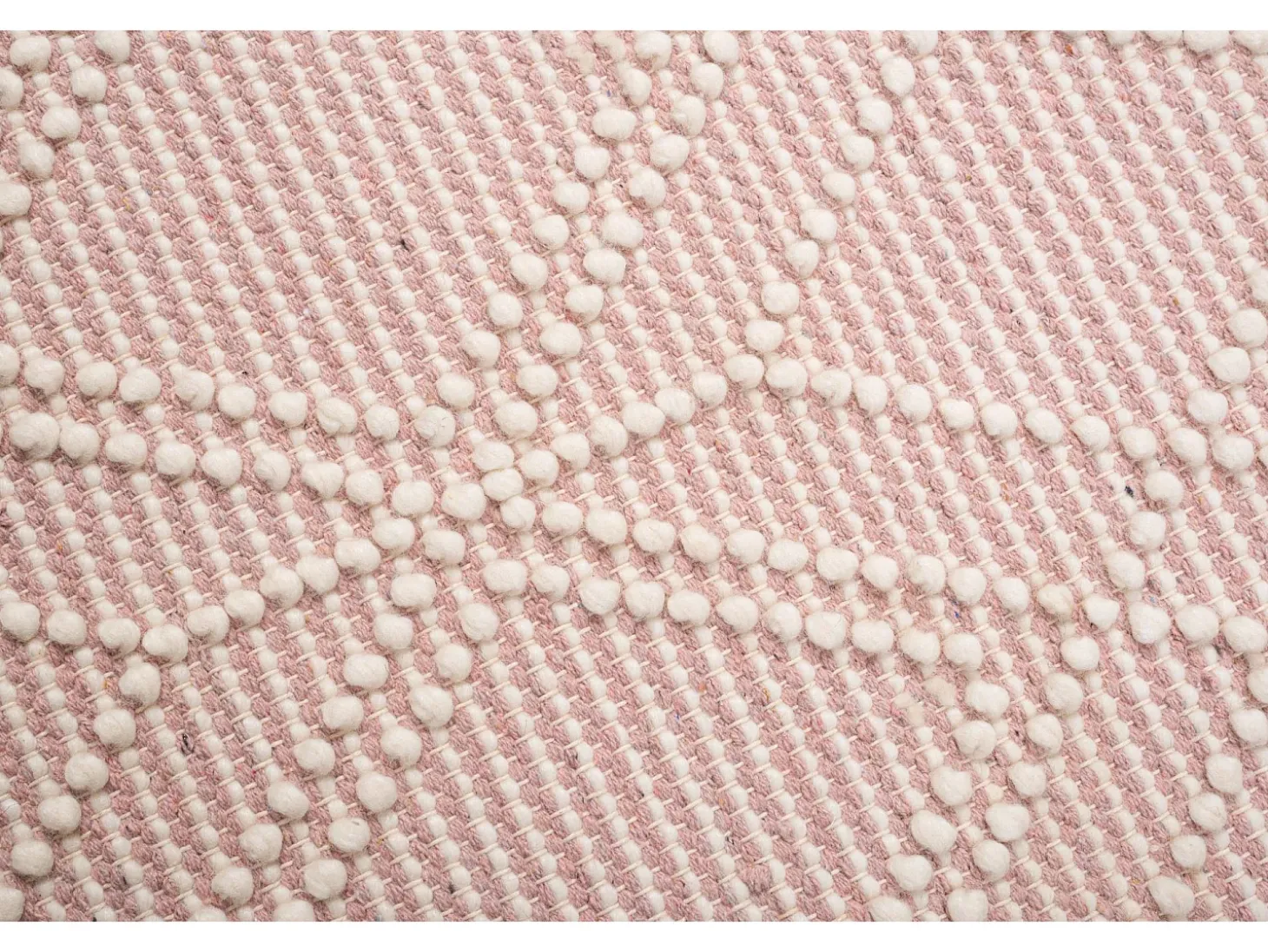 Alfombra tejida a mano con diseño étnico 65x135 cm Rosa Colored Macrame