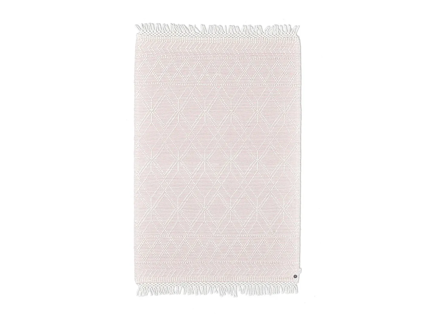 Alfombra tejida a mano con diseño étnico 65x135 cm Rosa Colored Macrame