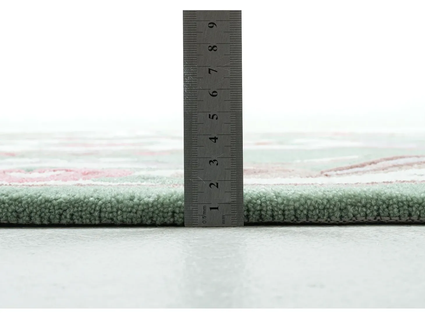 Alfombra tejida a mano con borde en diseño Aubusson 240x340 cm Verde Ming