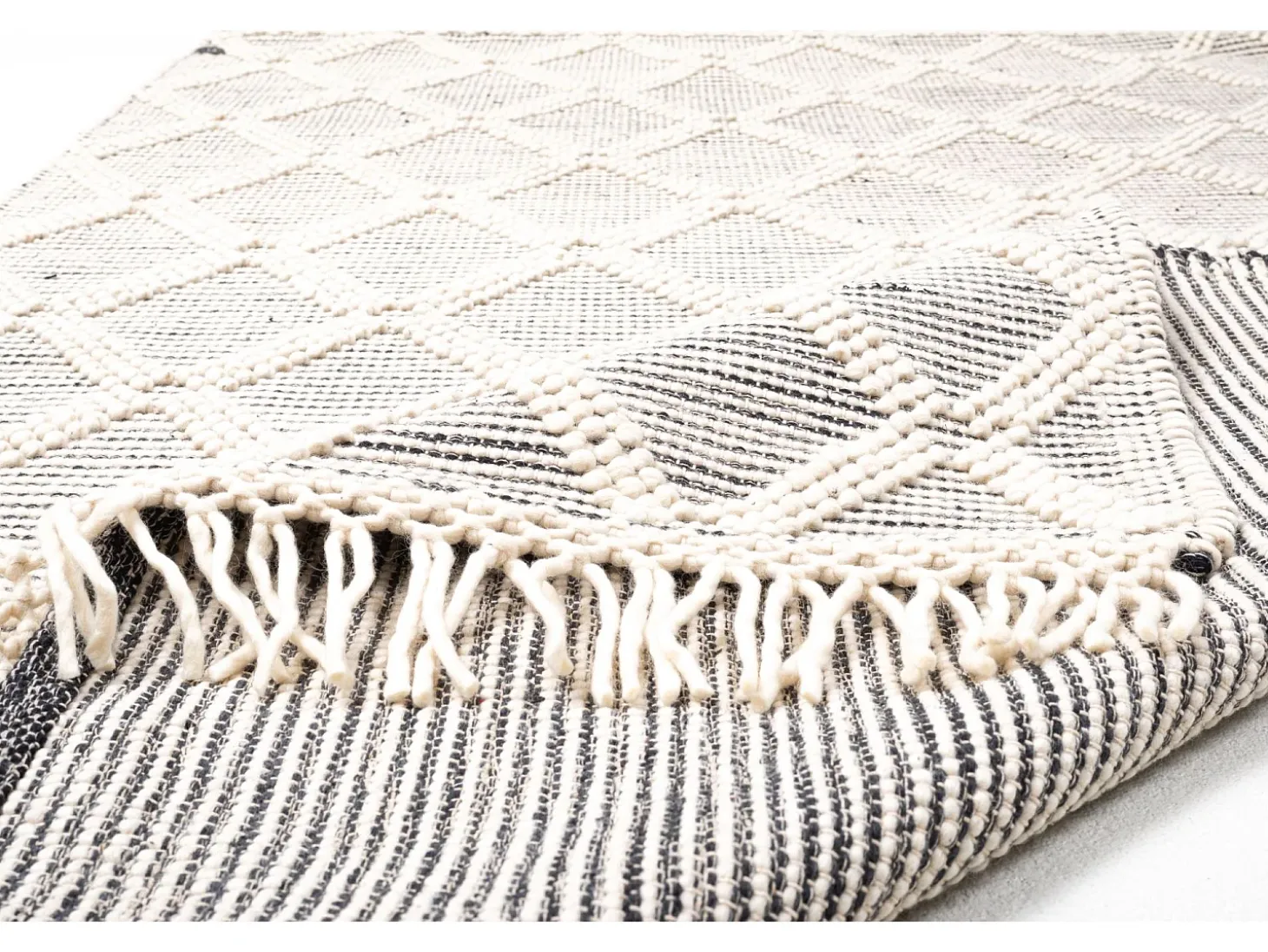Alfombra tejida a mano con diseño étnico 190x290 cm Naturaleza Colored Macrame