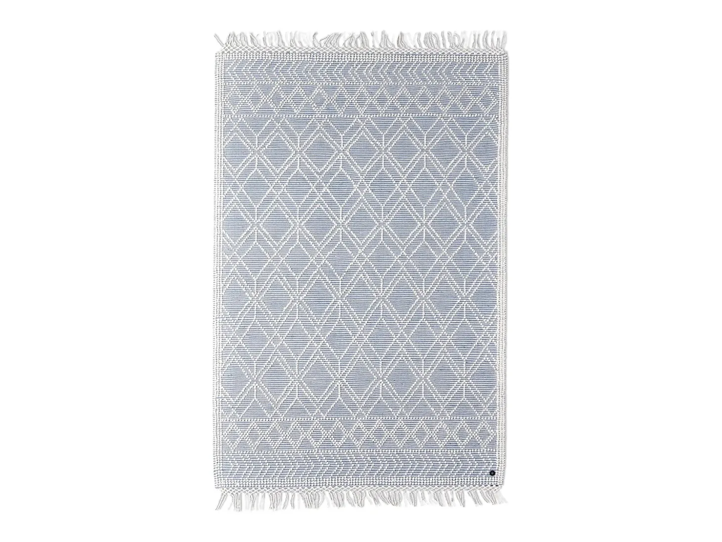 Alfombra tejida a mano con diseño étnico 140x200 cm Azul Colored Macrame