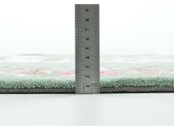 Alfombra tejida a mano con borde en diseño Aubusson 190x290 cm Verde Ming