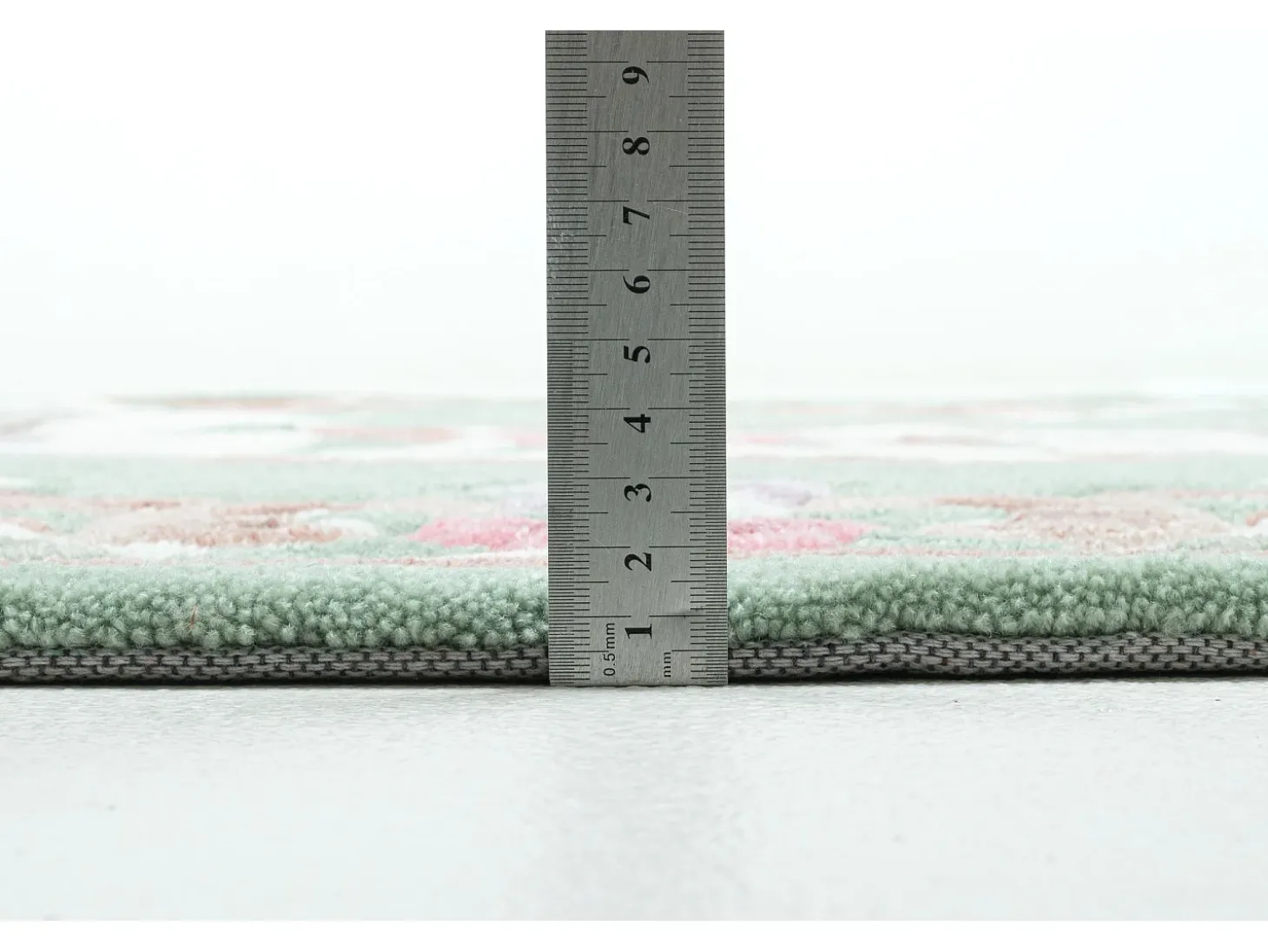 Alfombra tejida a mano con borde en diseño Aubusson 190x290 cm Verde Ming