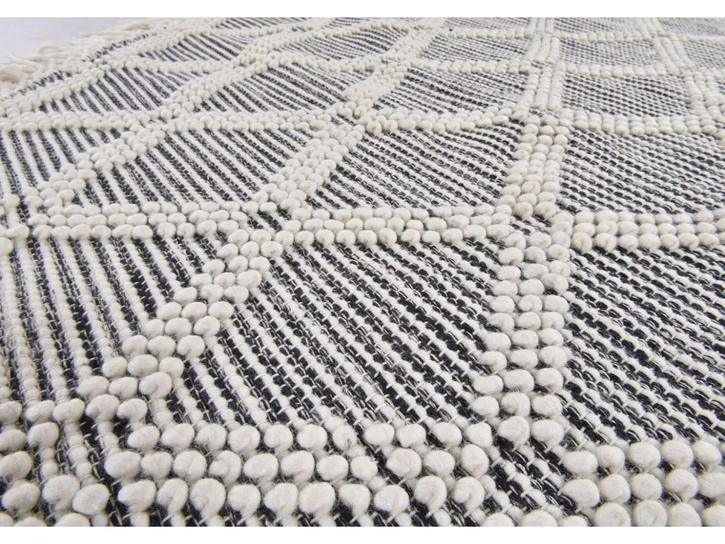 Alfombra tejida a mano con diseño étnico 140x140 cm Naturaleza Colored Macrame