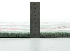 Alfombra tejida a mano con borde en diseño Aubusson 120x180 cm Verde Ming