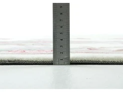 Alfombra tejida a mano con borde en diseño Aubusson 60x90 cm Beige Ming