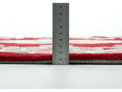 Alfombra tejida a mano con borde en diseño Aubusson 120x170 cm Rojo Ming