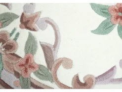 Alfombra tejida a mano con borde en diseño Aubusson 190x290 cm Beige Ming