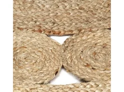 Alfombra tejida a mano de yute trenzado 90 cm