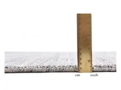 Alfombra tejida a mano de lana y viscosa 170x240 cm Gris Sandiego