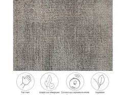 Alfombra tejida a mano de viscosa 90x160 cm Gris Star