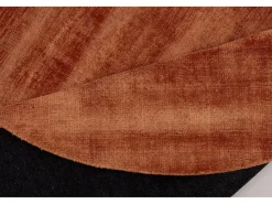 Alfombra tejida a mano de viscosa 150x150 cm Cobre Star