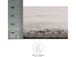 Alfombra tejida a mano de viscosa 40x60 cm Gris Star