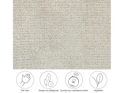Alfombra tejida a mano de viscosa 120x180 cm Crema Star