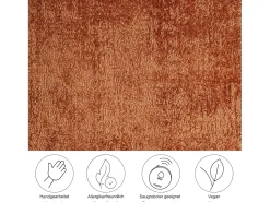 Alfombra tejida a mano de viscosa 190x190 cm Cobre Star