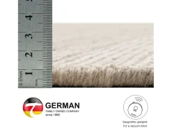 Alfombra UNI a rayas de viscosa y lana 120x180 cm Beige Venus