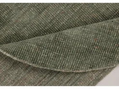 Alfombra UNI a rayas de viscosa y lana 120x120 cm Verde Venus