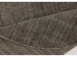 Alfombra UNI a rayas de viscosa y lana 150x150 cm Antracita Venus