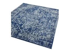 Alfombra vintage - 160x230cm - azul marino, blanco - Nova Antique