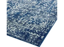 Alfombra vintage - 120x170cm - azul marino, blanco - Nova Antique