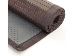 Alfombra 60x200 cm marrón Bambú